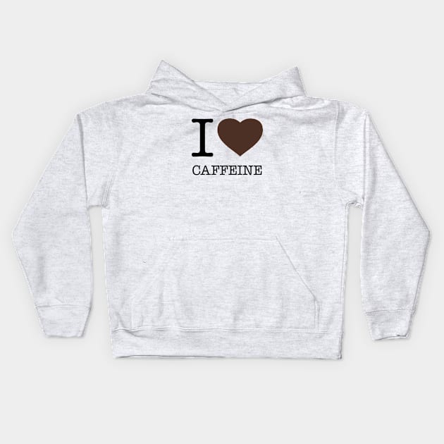 I LOVE CAFFEINE Kids Hoodie by eyesblau